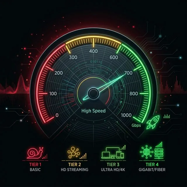 What is a good internet download speed benchmark chart